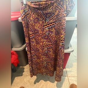 Purple & Yellow Geometric  Skirt - Womenp13